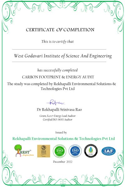 Carbon Foot Print & Energy Audit 2022